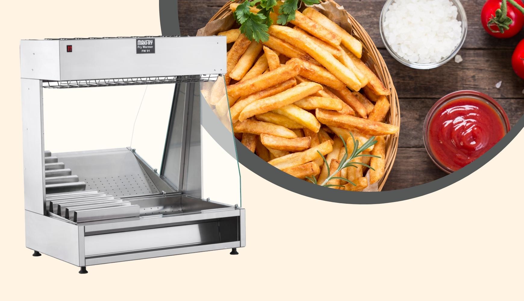 FW91 Cips Sıcak Tutma Rafı Masaüstü - Makfry